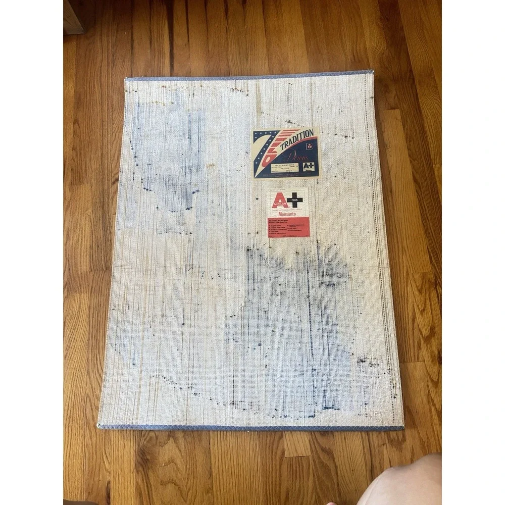MONSANTO VINTAGE PATRIOTIC BICENTENNIAL EAGLE RUG CARPET 1976 36x27